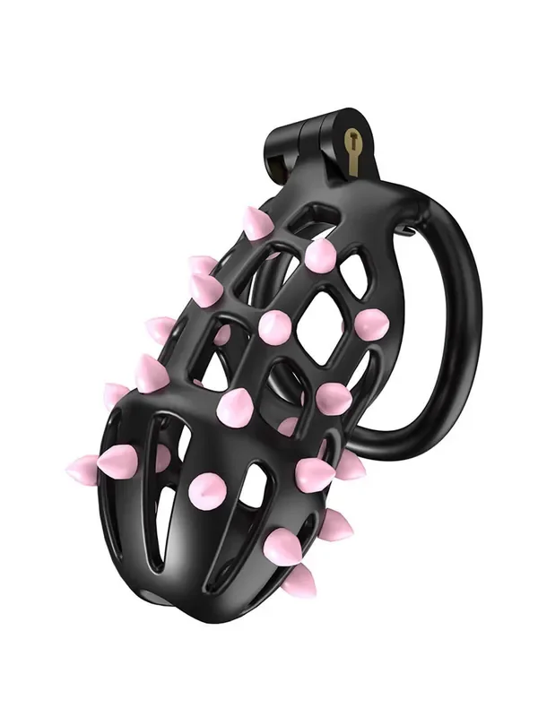 CELLMATE FlexiSpike Chastity Cage Size 3 Peniskäfig mit Spikes Größe 3, schwarz/pink
