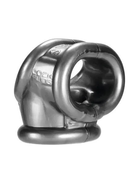 Cocksling Penis- und Hodenring, silber