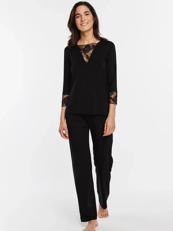 Coemi 242C306 Pyjama, schwarz