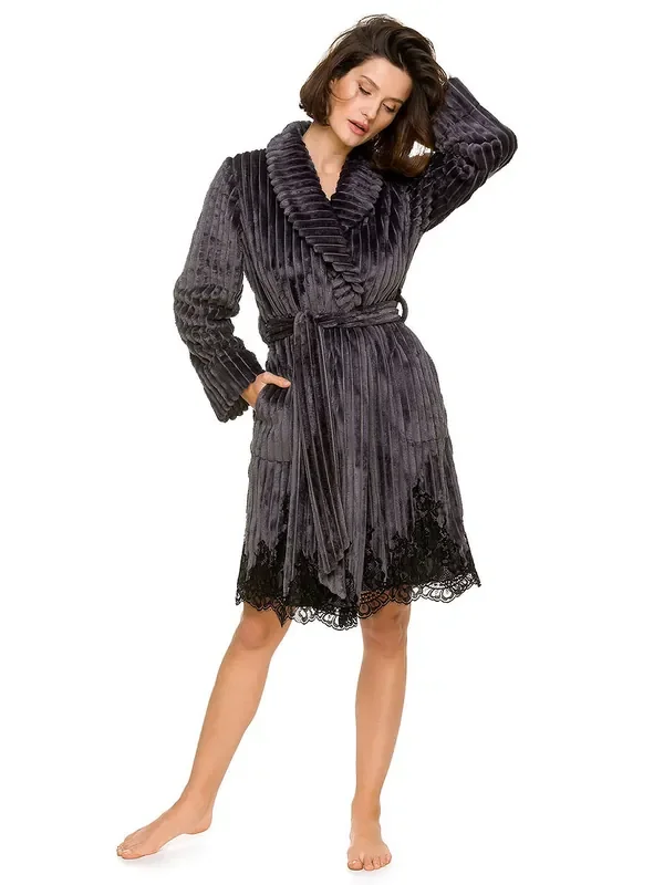 COEMI Harlow Kimono, graphit/schwarz