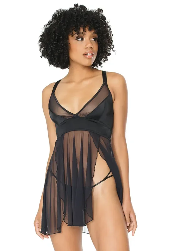Coquette Babydoll, schwarz