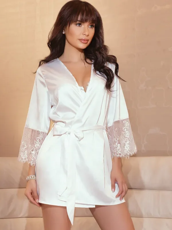 Coquette Kimono Bridal White, weiß