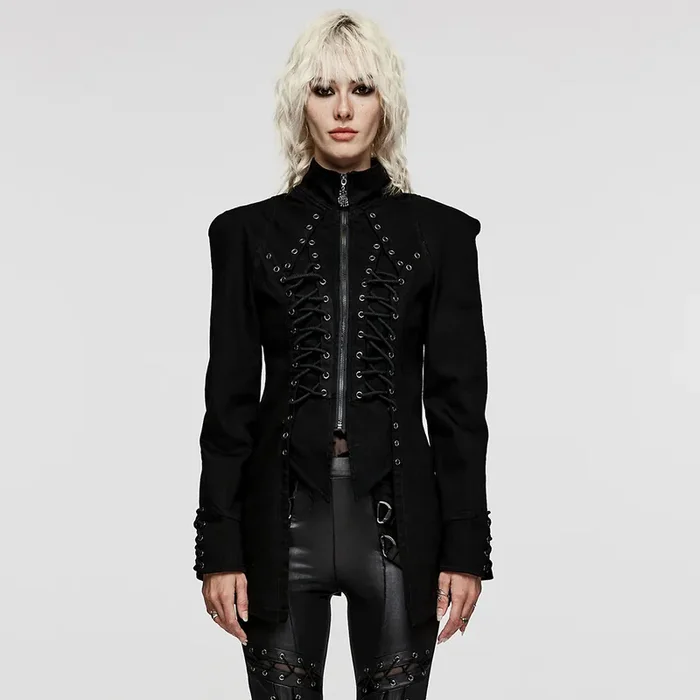 Corporate Goth – Schwarze Kurz-Denimjacke