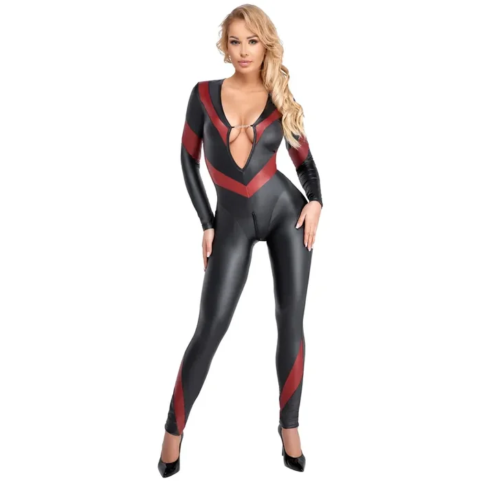 Cottelli Party schwarzer und roter Catsuit