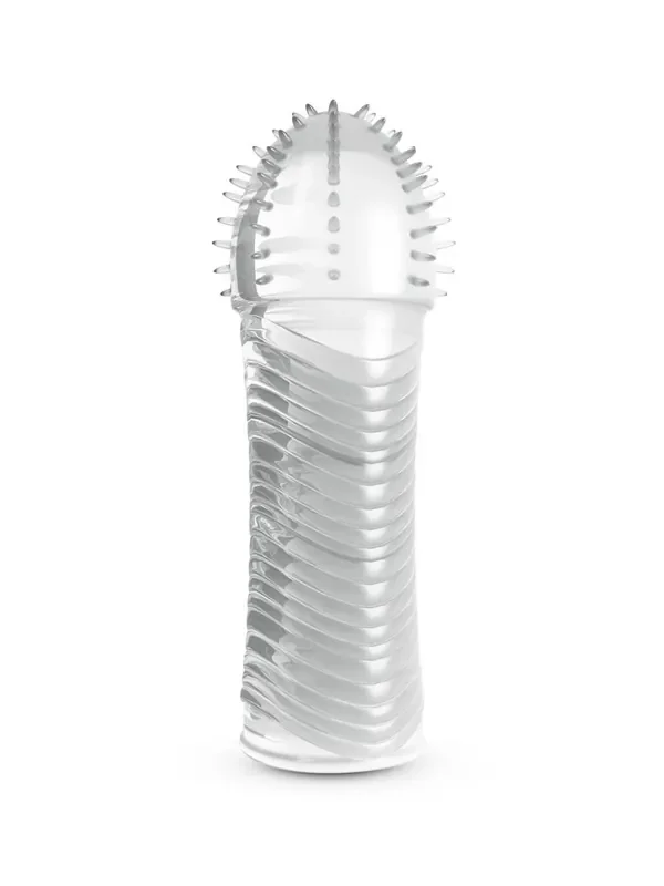 Crushious Ribbed Penis Sleeve Penishülle, transparent