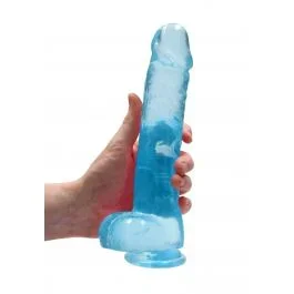 Crystal Clear Dildo 25 cm – Blau