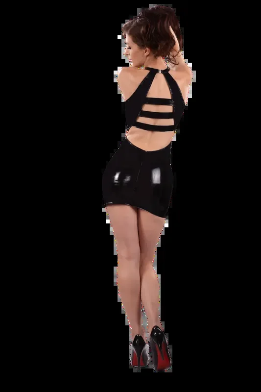 Datex-Kleid mit Ausschnitten am Rücken