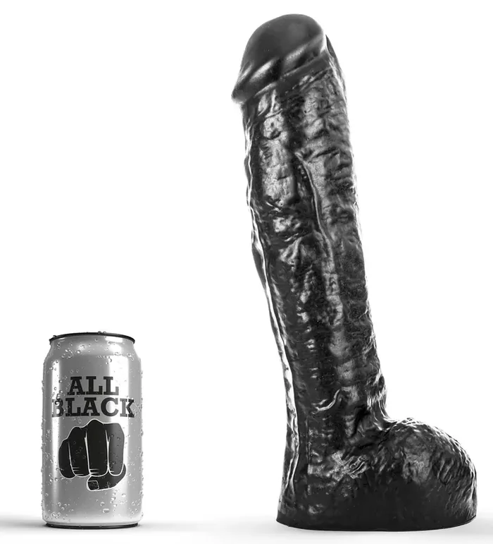Dildo AB34 Bratwurst All Black 24 x 6,5cm