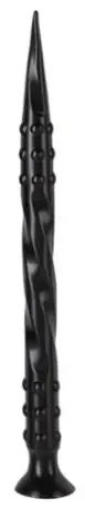 Dildo Pointed Twist S 40 x 3 cm Schwarz