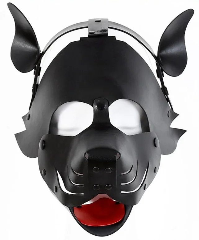 Dog Pup Maske Schwarz