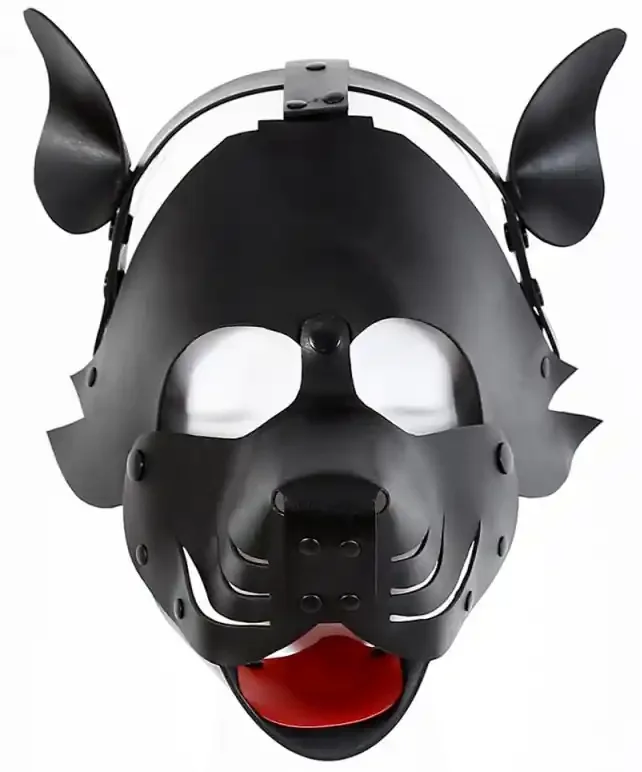 Dog Pup Maske Schwarz