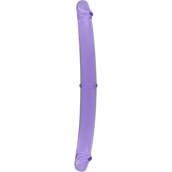 Doppelter Penis aus hochwertigem PVC 30 cm lila