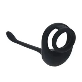 Dual Motor Cockring mit Prostatastimulator – Schwarz
