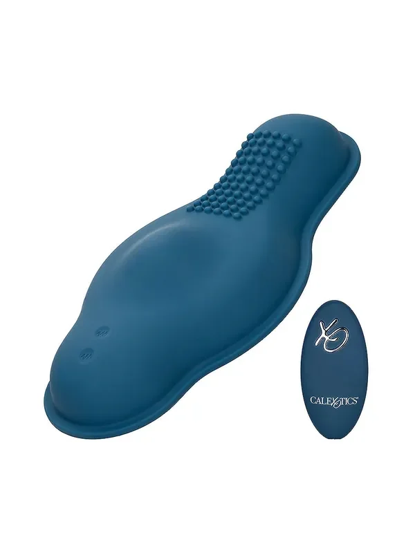 Dual Rider Bump & Grind Vibro-Liebeskissen, blau