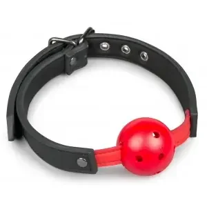 Durchbohrter Ballknebel Rot