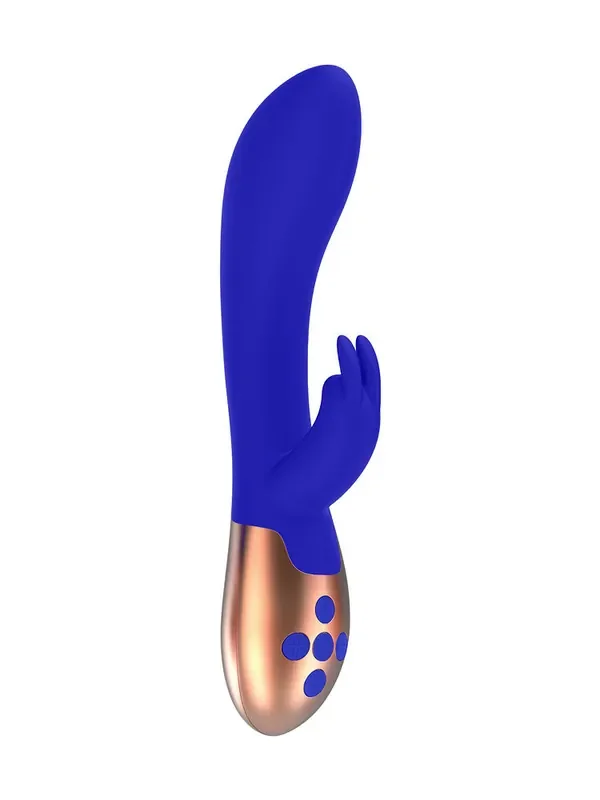 Elegance Opulent Bunny-Vibrator mit Wärmefunktion, blau