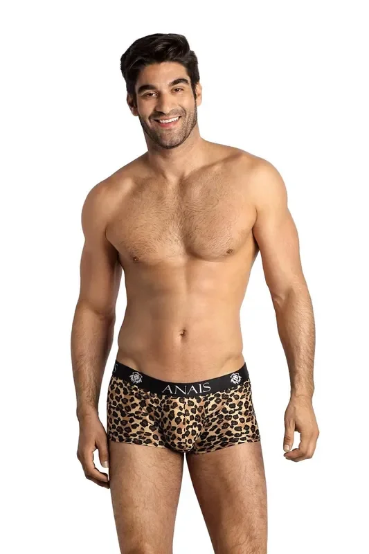 elegante Herren Boxer-Short im Leoparden-Look aus weichem Material