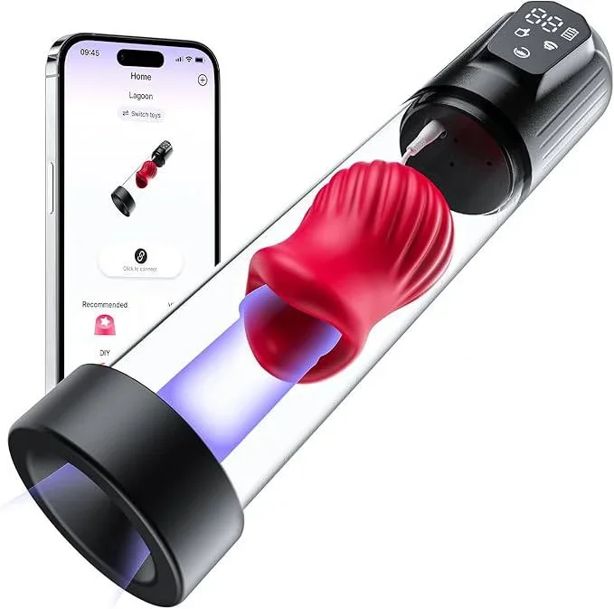 Elektrischer Penispumpe Vergrößerer Pocket Pussy mit 5 Vibrations und Saugfunktionen