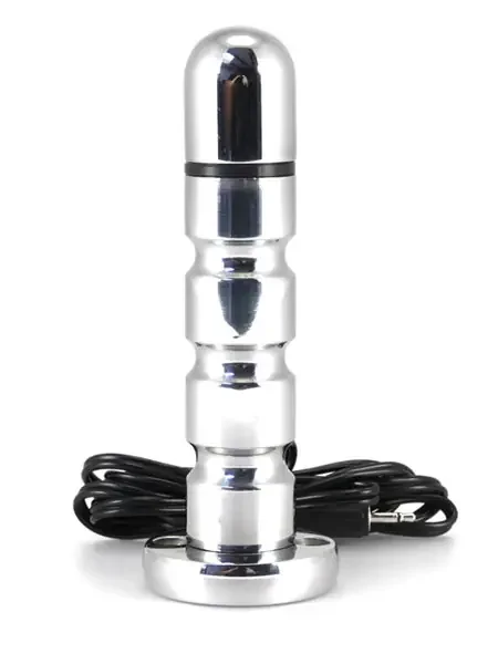 Elektro-Sex Analdildo mit Rillen, bipolar