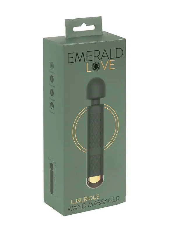 Emerald Love Luxuriöser Wand-Massagestab, grün