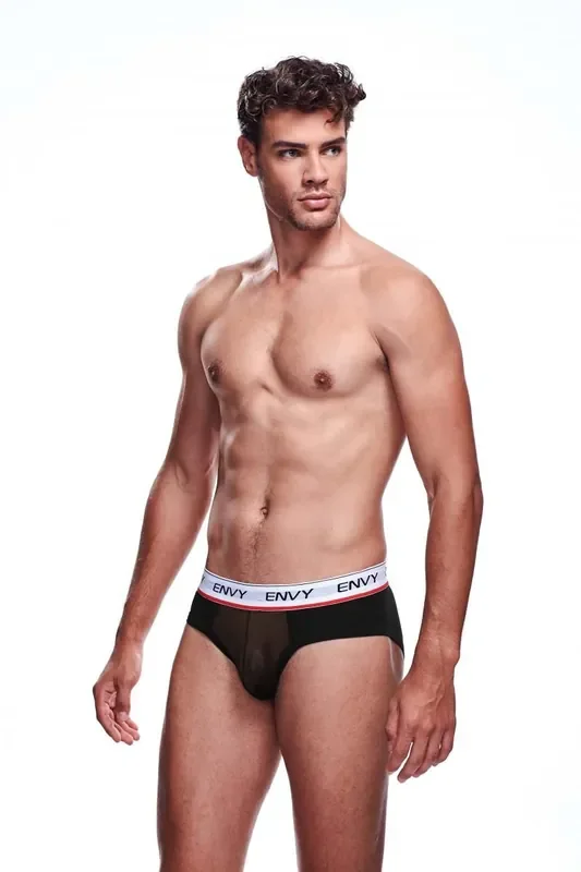 Envy Transparente Herrenslips – Schwarz