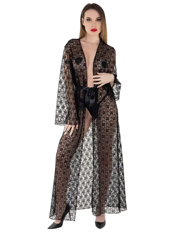 Eros Veneziani Cara Kimono, schwarz