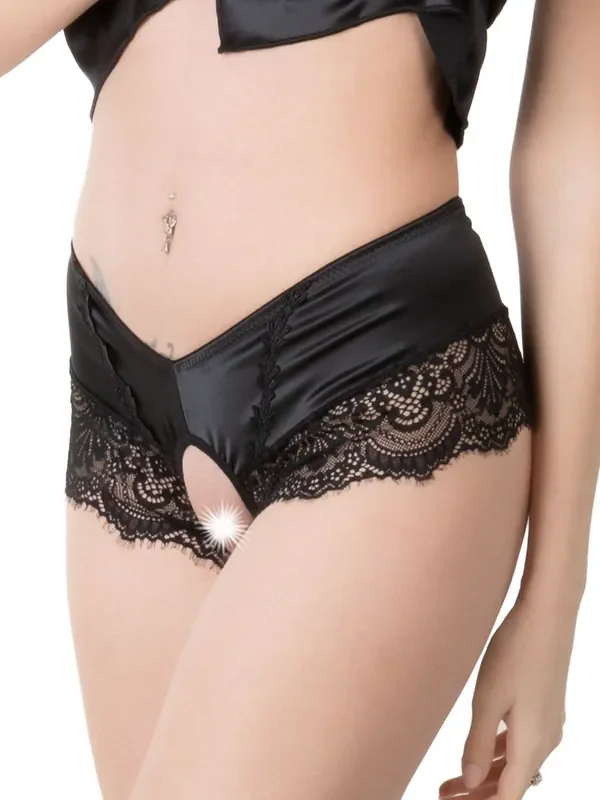 Eros Veneziani Mirabella Ouvert-Panty, schwarz