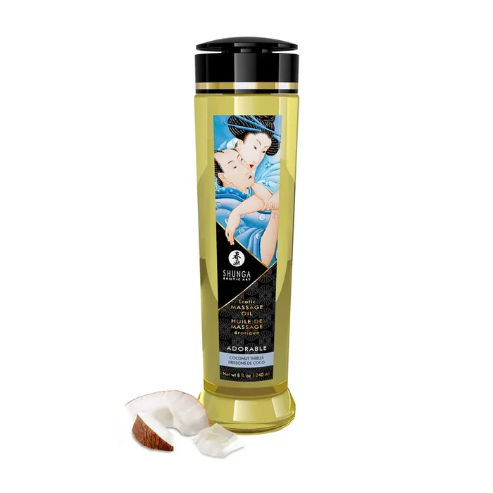 Erotic Massage Oil – Coconut Thrills – 8 fl oz / 240 ml