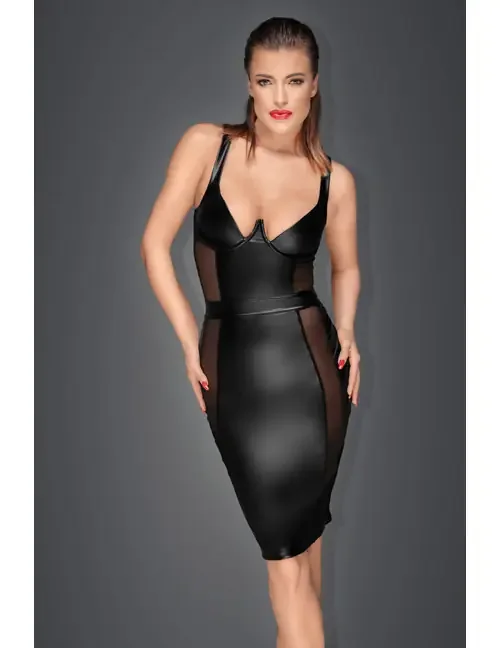 F151 Kleid mit transparenten Einsätzen