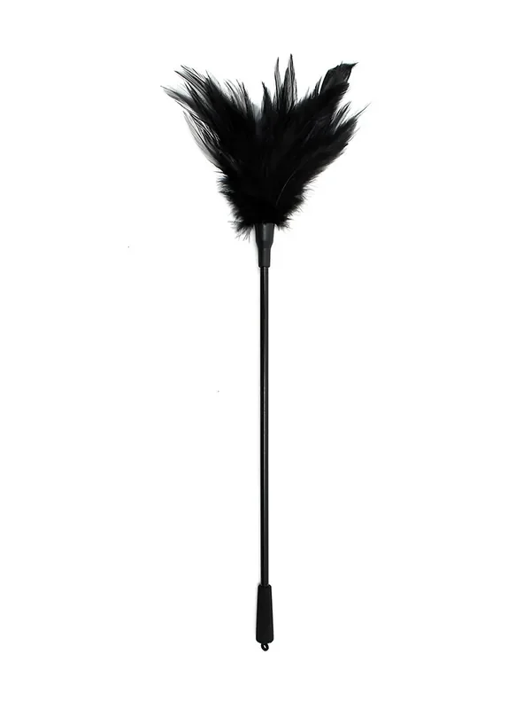 Feather Tickler Federstab, schwarz