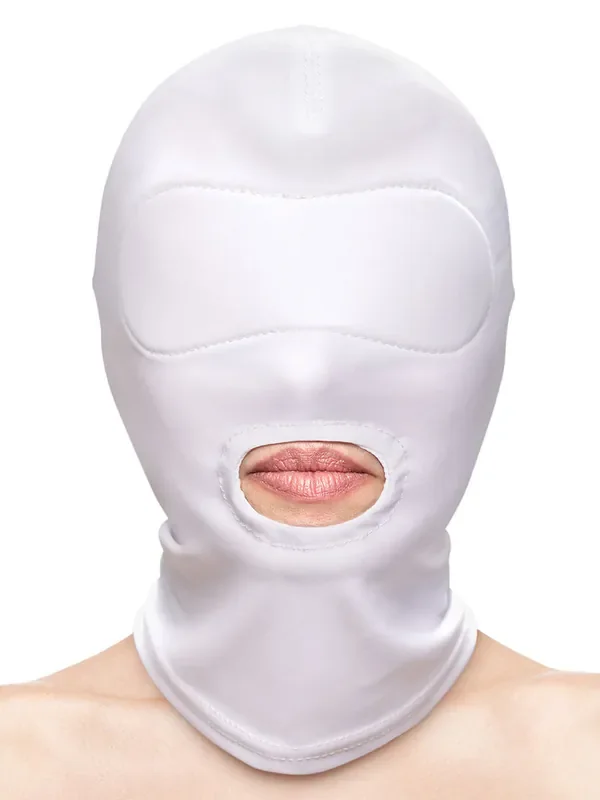 Fetish & Fashion Mouth Hood Kopfmaske, weiß