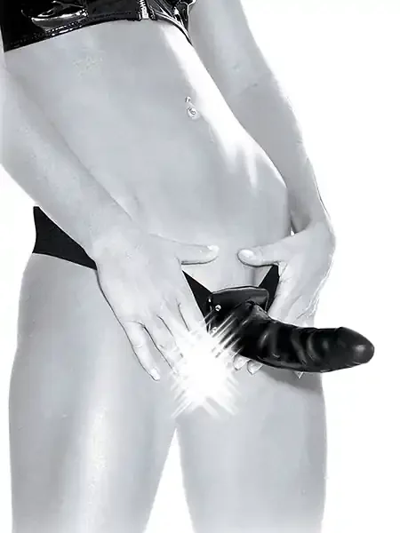 Fetish Fantasy Strap-On mit Dildo hohl, schwarz
