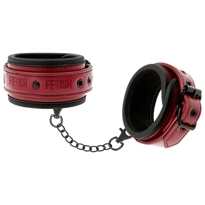 FETISH SUBMISSIVE DARK ROOM Fußfesseln vegan rot