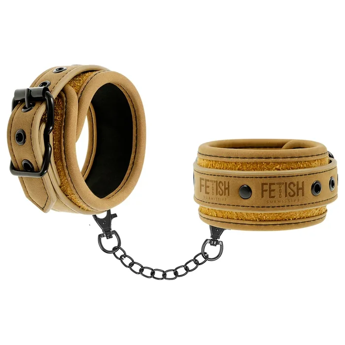 FETISH SUBMISSIVE ORIGIN Handfesseln vegan braun