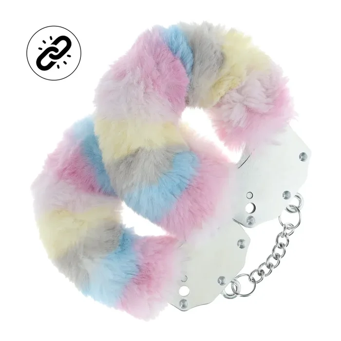 Flauschige Handschellen – Mehrfarbig Pastell
