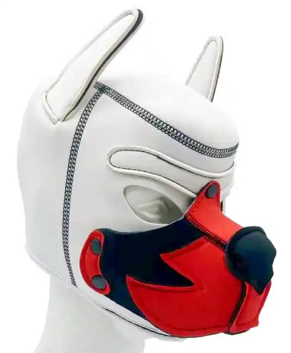Fox Puppy Neopren Sturmhaube Weiß-Rot