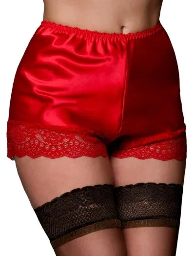 French Knickers Rot mit Spitze
