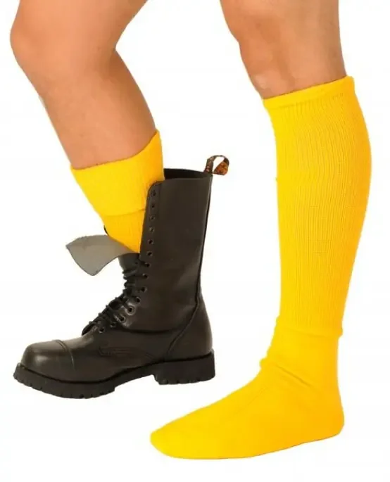 Gelbe Socken Stiefel