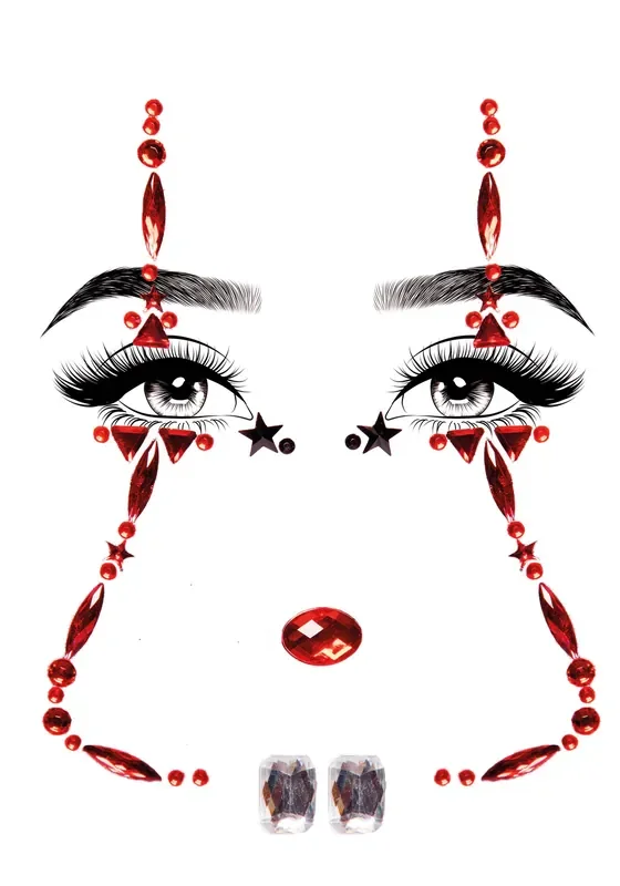 Gesichtsschmuck – Gefährlicher Clown