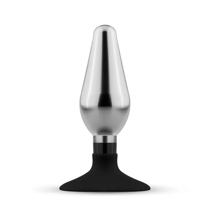 Glatter Analplug aus Metall mit Saugnapf