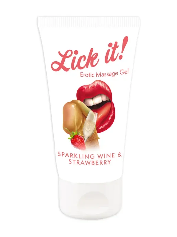 Gleitgel Lick it mit Erdbeere & Weingeschmack (50ml)