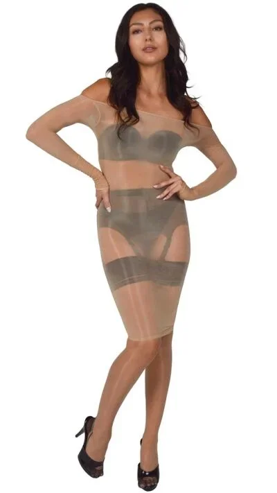 Glossy Dress Suntan