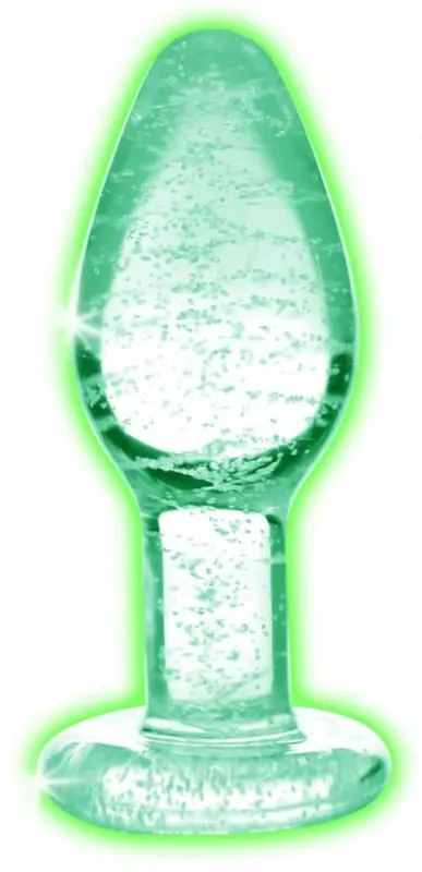 Glow-In-The-Dark Glas-Analplug – Groß