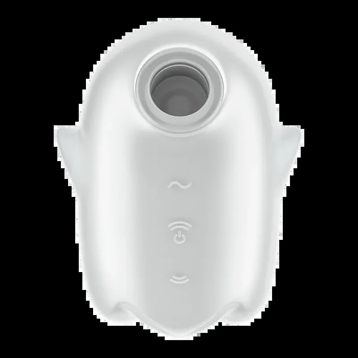 Glowing Ghost – Glow in the Dark – Double Air Pulse Vibrator – White