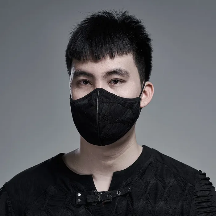 Gothic-Gesichtsmaske mit strukturierter Stoffoberfläche