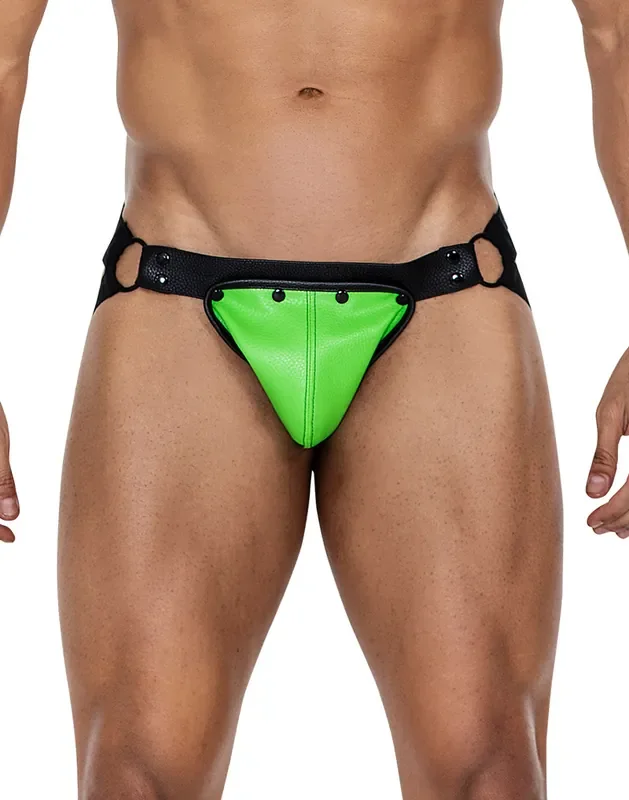 Grüner Druckknopf-Jockstrap