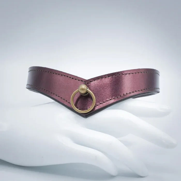 Halsband „classic No. 1“ – rubin / braun – penumbra