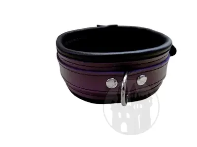 Halsfessel lila mit D-Ring