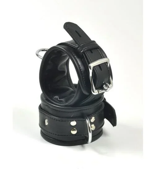 Handfesseln Leder schwarz