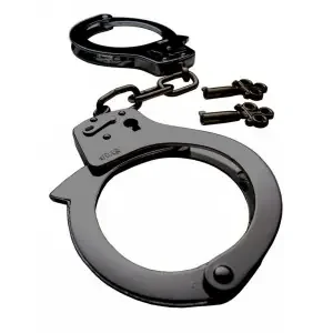 Handschellen Metall Chrom/Schwarz